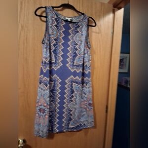 j jill sleeveless dress Floral Size Medium, 19 Armp To Armp,  36 Long 100% Rayon